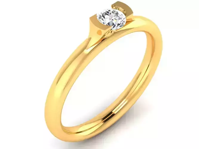 Women solitaire ring 3dm render detail 