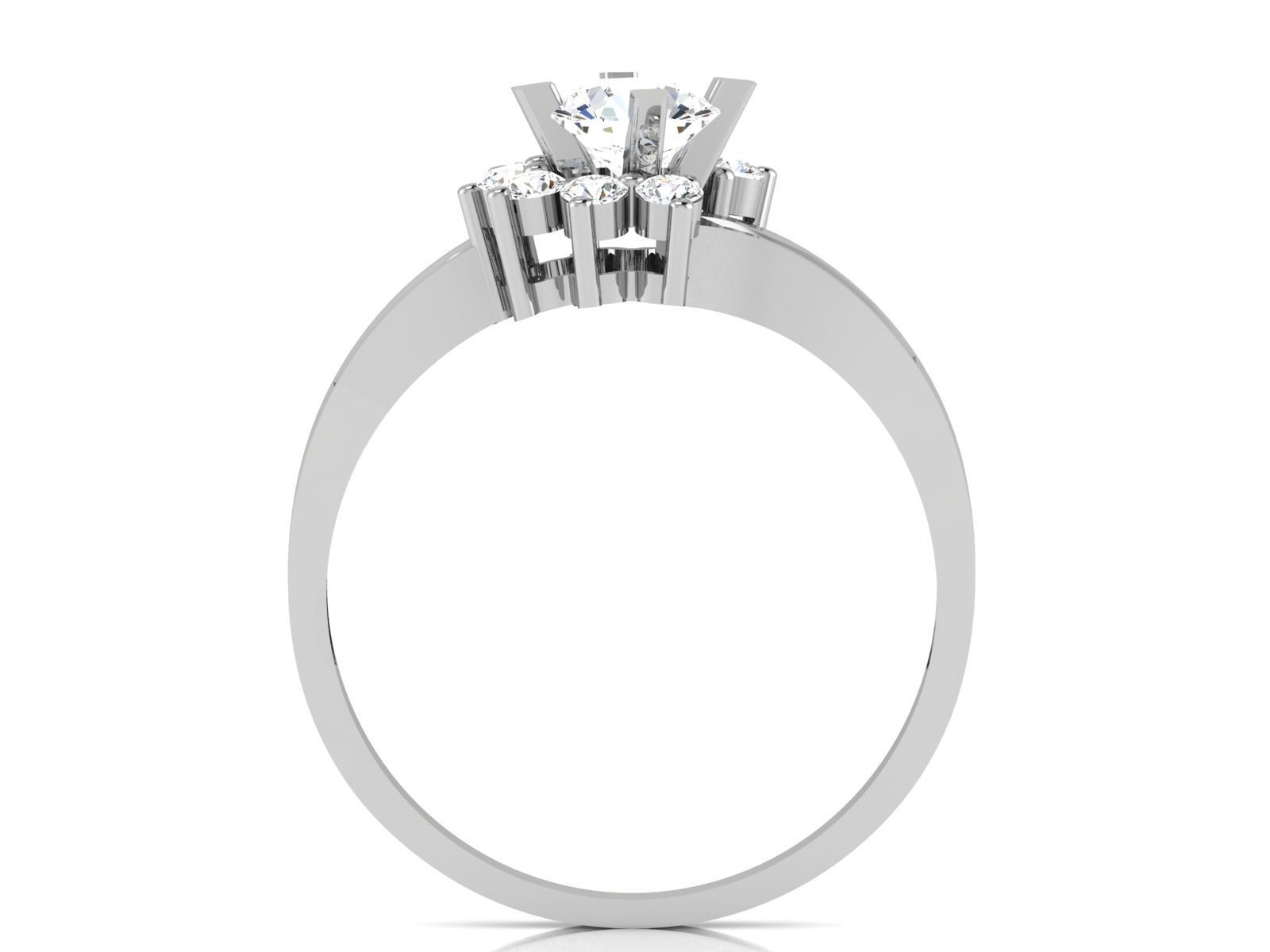 Women solitaire ring 3dm render detail 3D print model_3