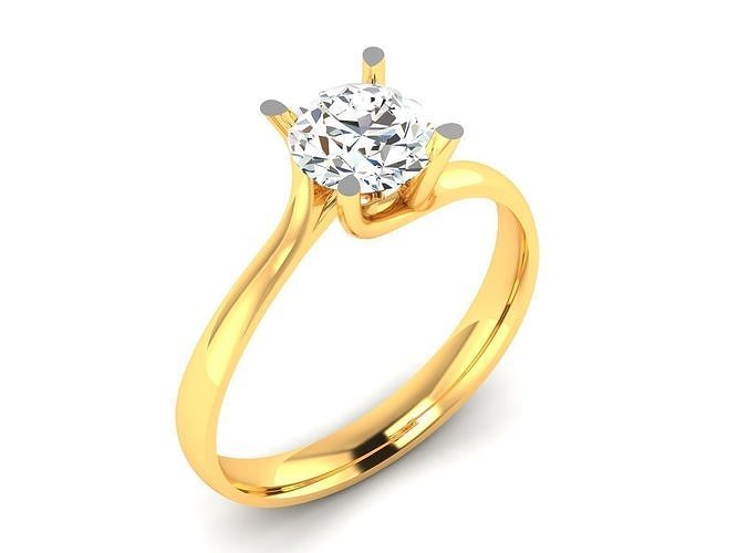 Women solitaire ring 3dm render detail  3D print model