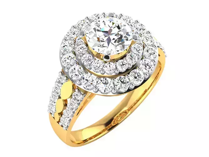 Women solitaire ring 3dm render detail 