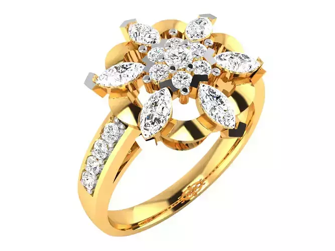Women solitaire ring 3dm render detail 