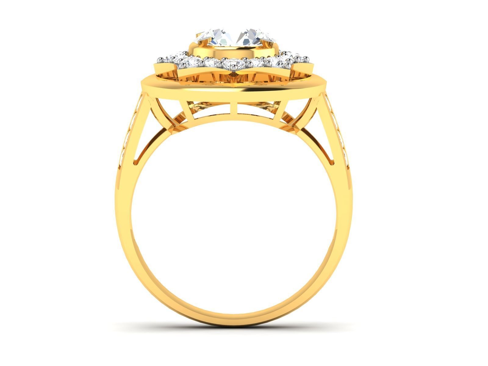 Women solitaire ring 3dm render detail  3D print model_3