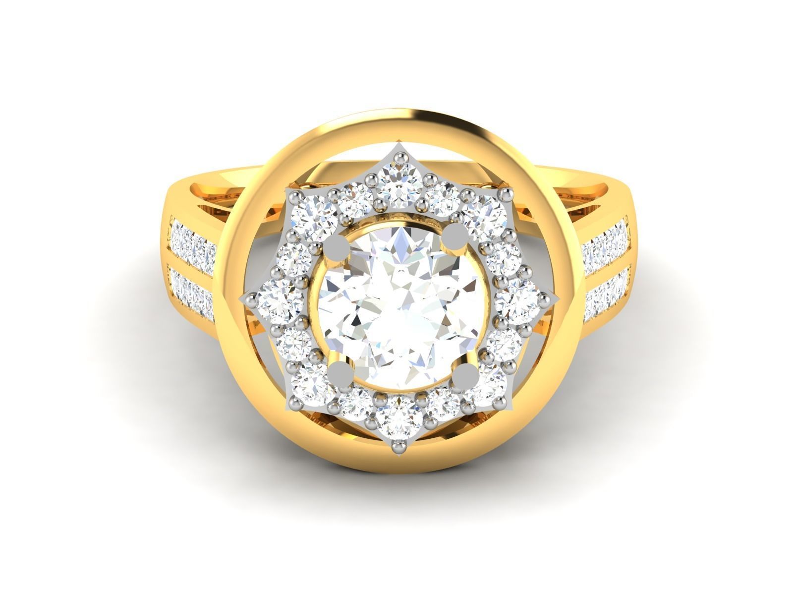 Women solitaire ring 3dm render detail  3D print model_7