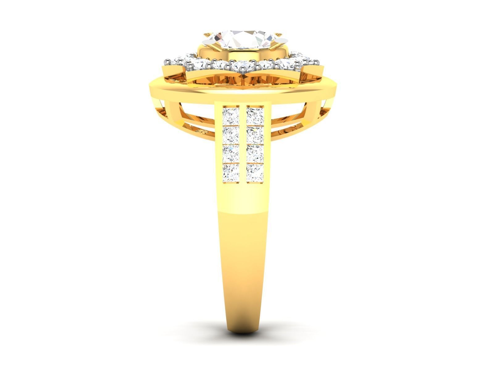 Women solitaire ring 3dm render detail  3D print model_5