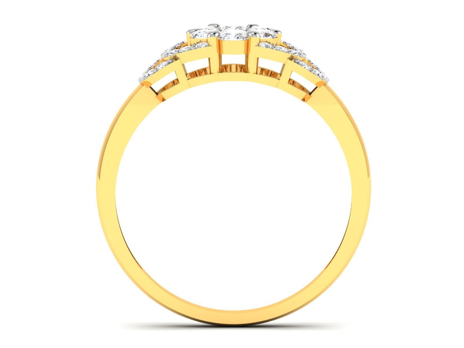 Women solitaire ring 3dm render detail 3D print model_3