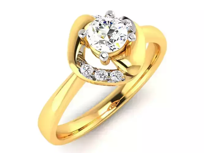 Women solitaire ring 3dm render detail 