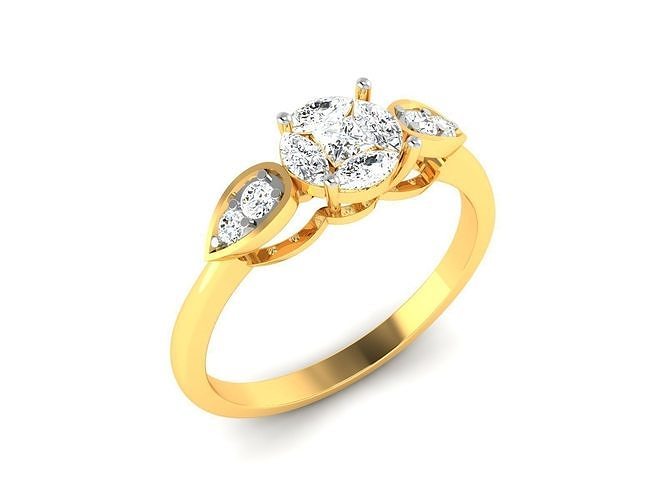 Women solitaire ring 3dm render detail  3D print model