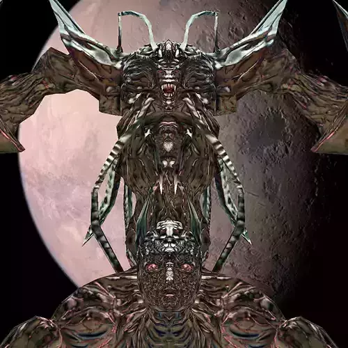 Chaos monster Low-poly 3D model