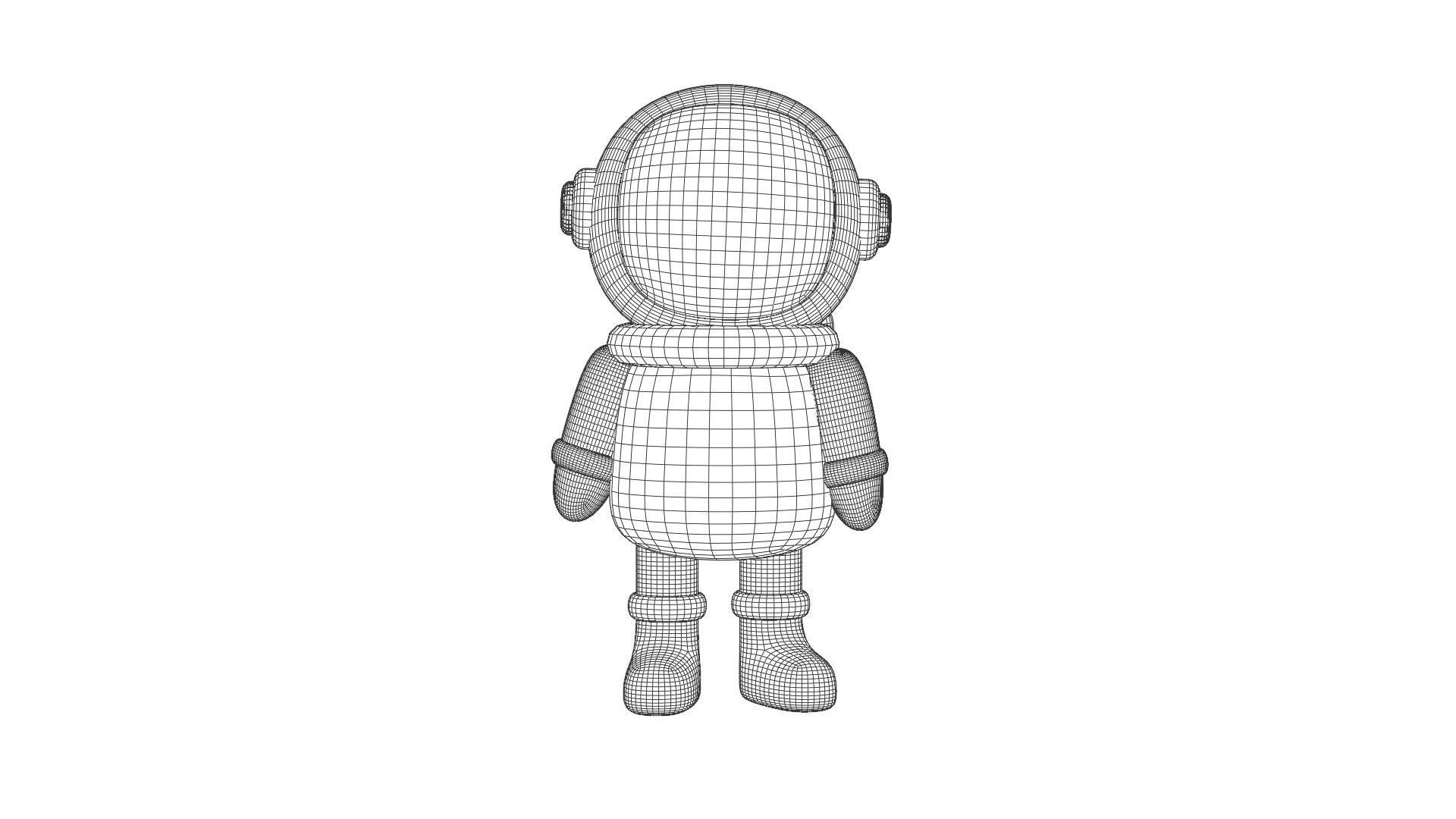 Spaceman astronaut Low-poly Free 3D model_4