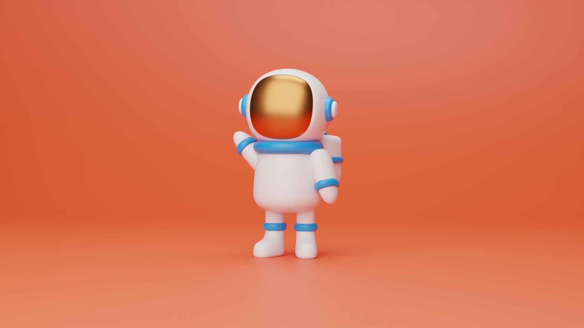 Spaceman astronaut Low-poly Free 3D model_1