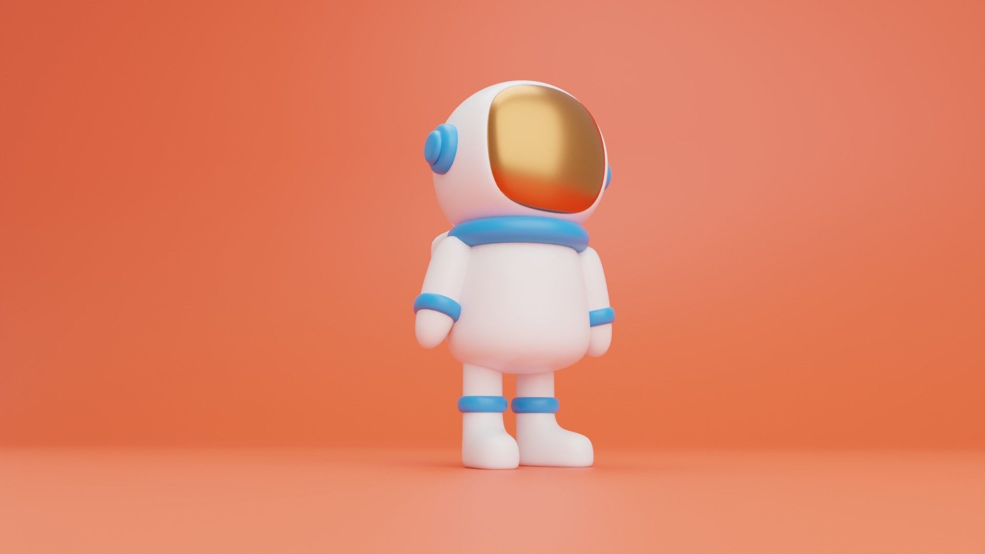 Spaceman astronaut Low-poly Free 3D model_2