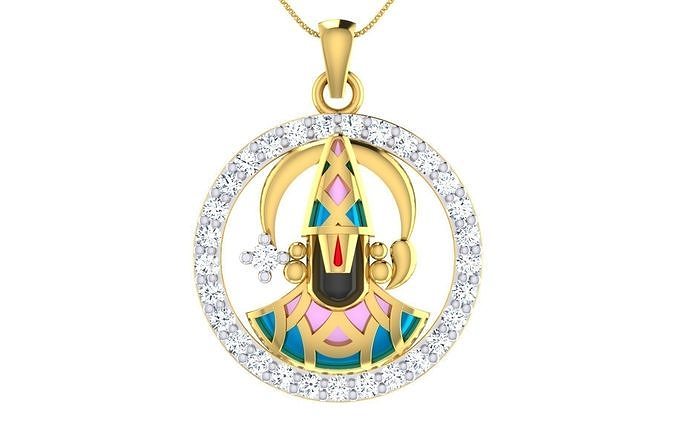 002 The Balaji - Religious gold pendant 3D print model