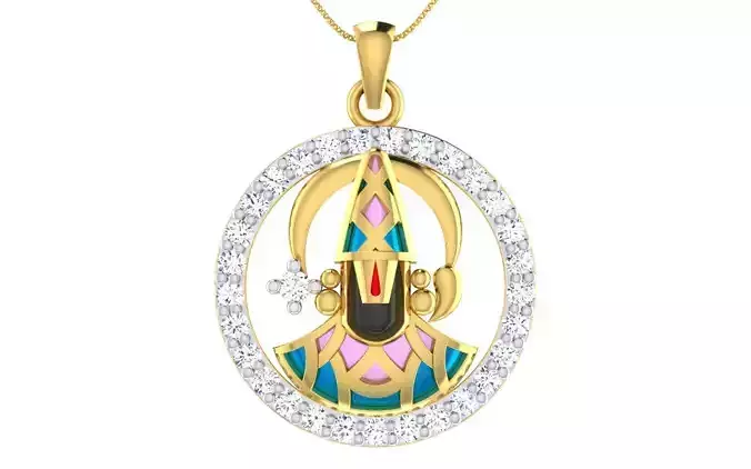 002 The Balaji - Religious gold pendant