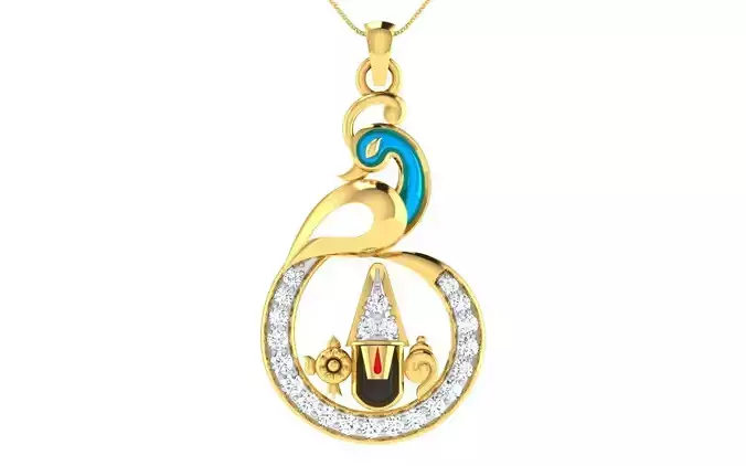 004 The Balaji - Religious gold pendant