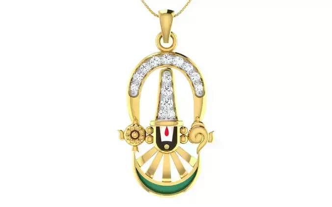 005 The Balaji - Religious gold pendant