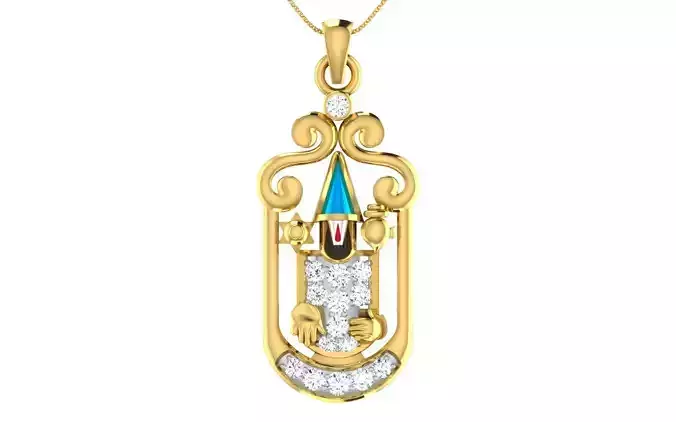 006 The Balaji - Religious gold pendant