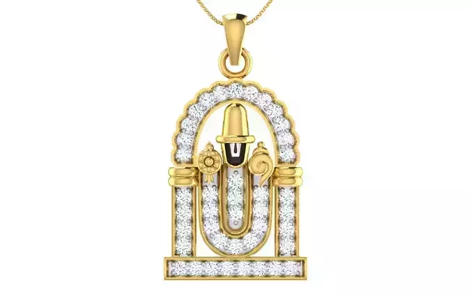 008 The Balaji - Religious gold pendant