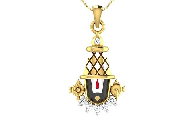 009 The Balaji - Religious gold pendant 3D print model