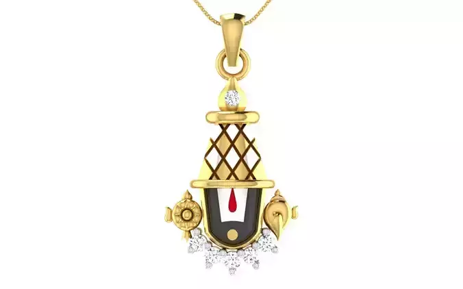 009 The Balaji - Religious gold pendant