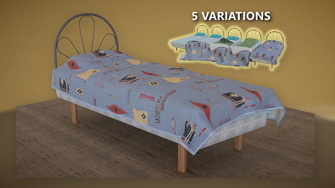 Homely Bed 3D model