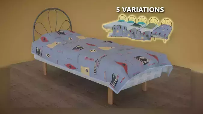 Homely Bed 3D model