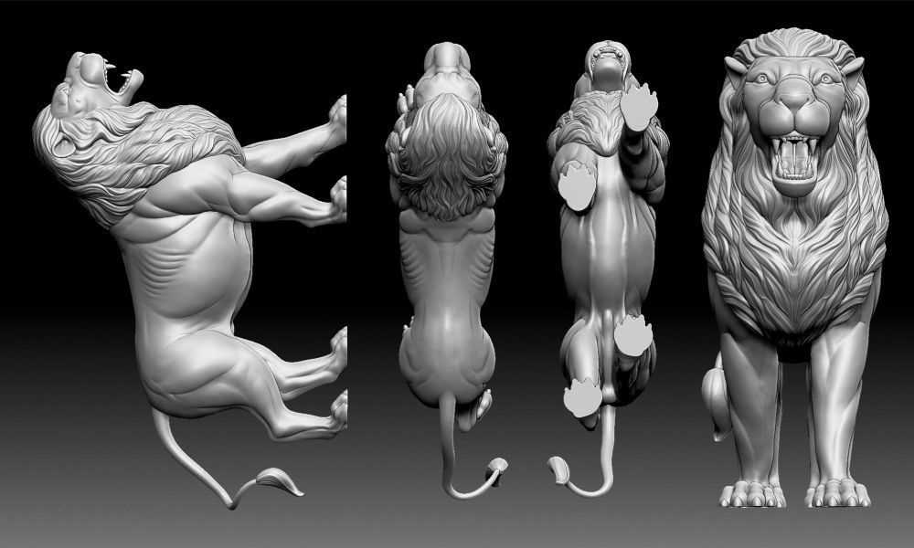 Lion Idol 3D print model_8