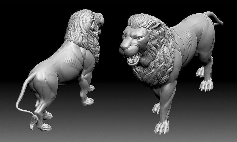 Lion Idol 3D print model_7