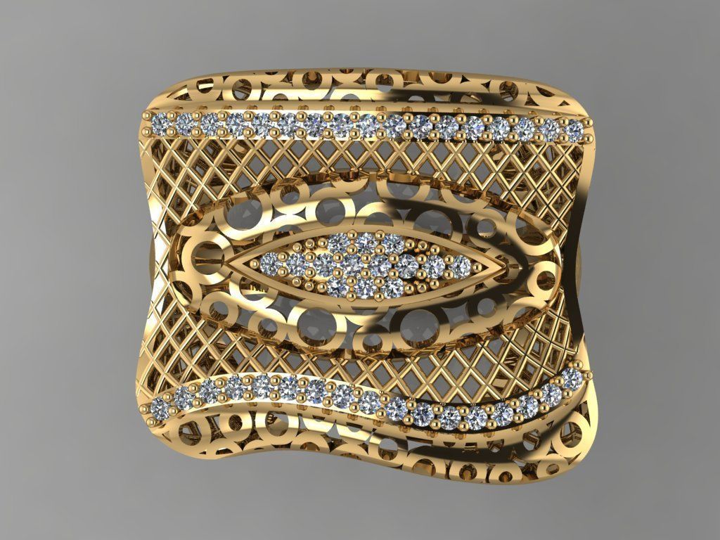 GC GOLD Y0077- Diamond Ring  3D print model_3