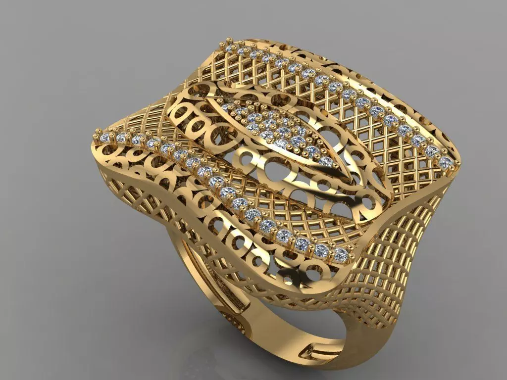 GC GOLD Y0077- Diamond Ring  3D print model_0