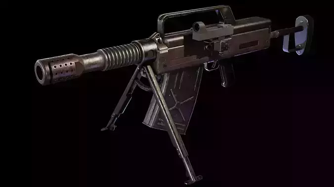 Ukrainian RG-1 Grenade Launcher Low-poly 3D model