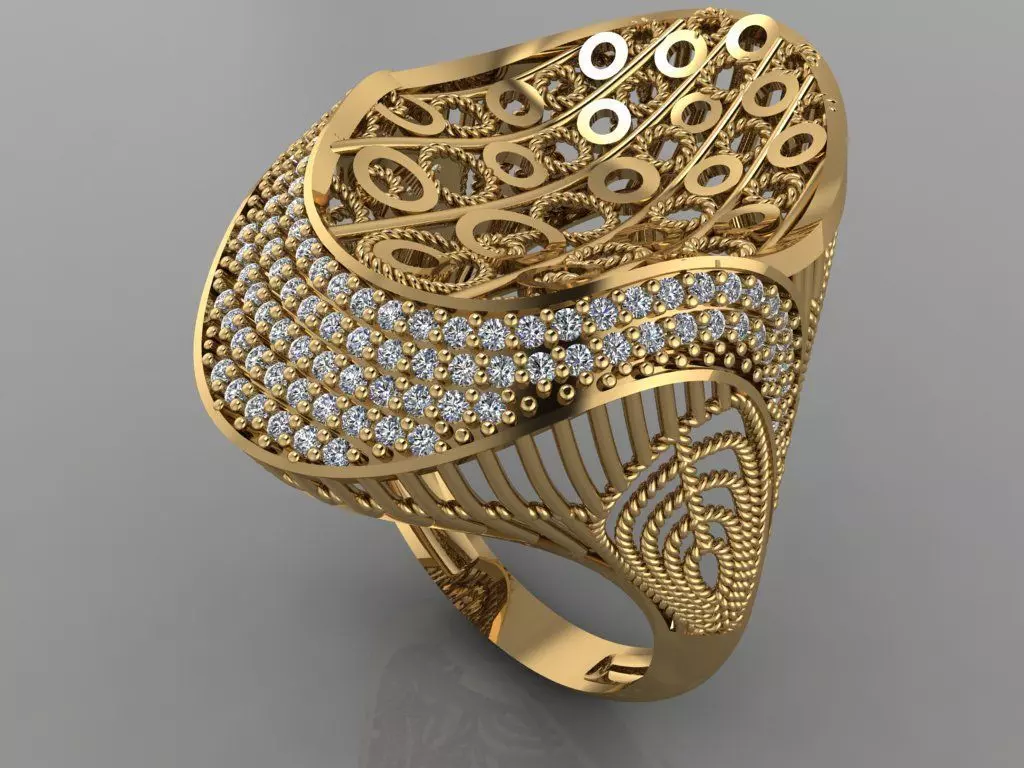 GC GOLD Y0079- Diamond Ring  3D print model_0