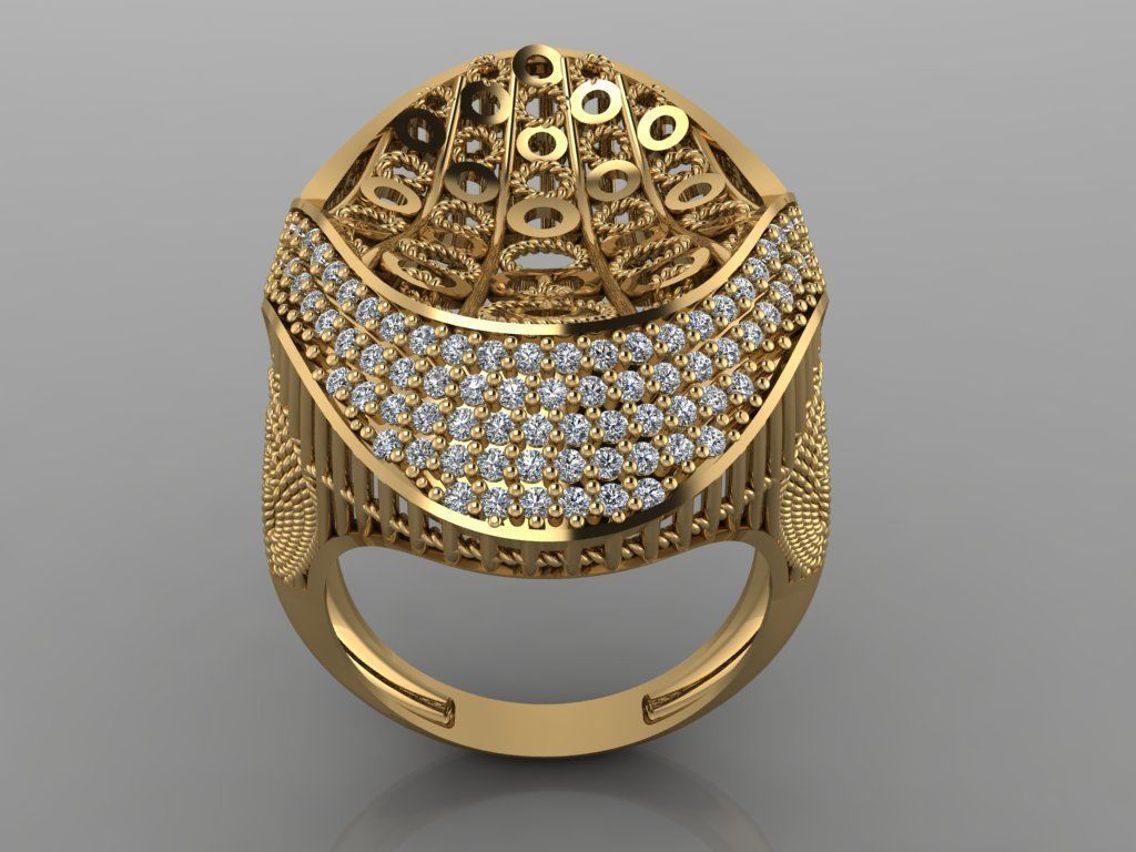 GC GOLD Y0079- Diamond Ring  3D print model_2