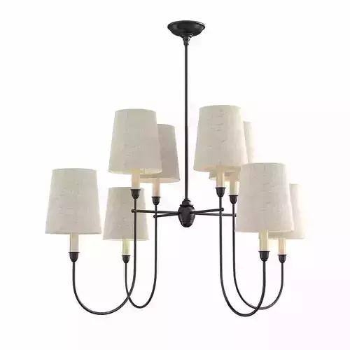 Mecox VIENNA EIGHT ARM CHANDELIER 3d model 3D model