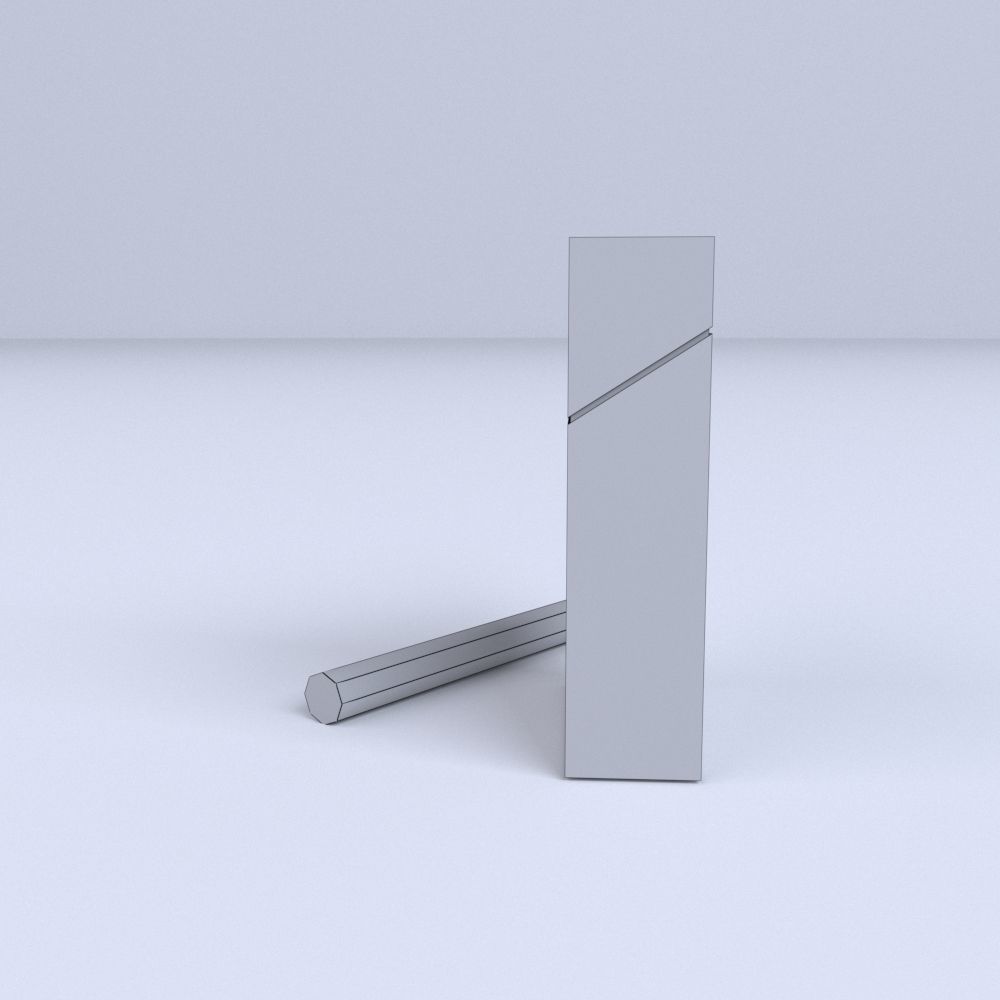 Simple Cartoon Style Cigarette and Cigarette Box Low-poly 3D model_7