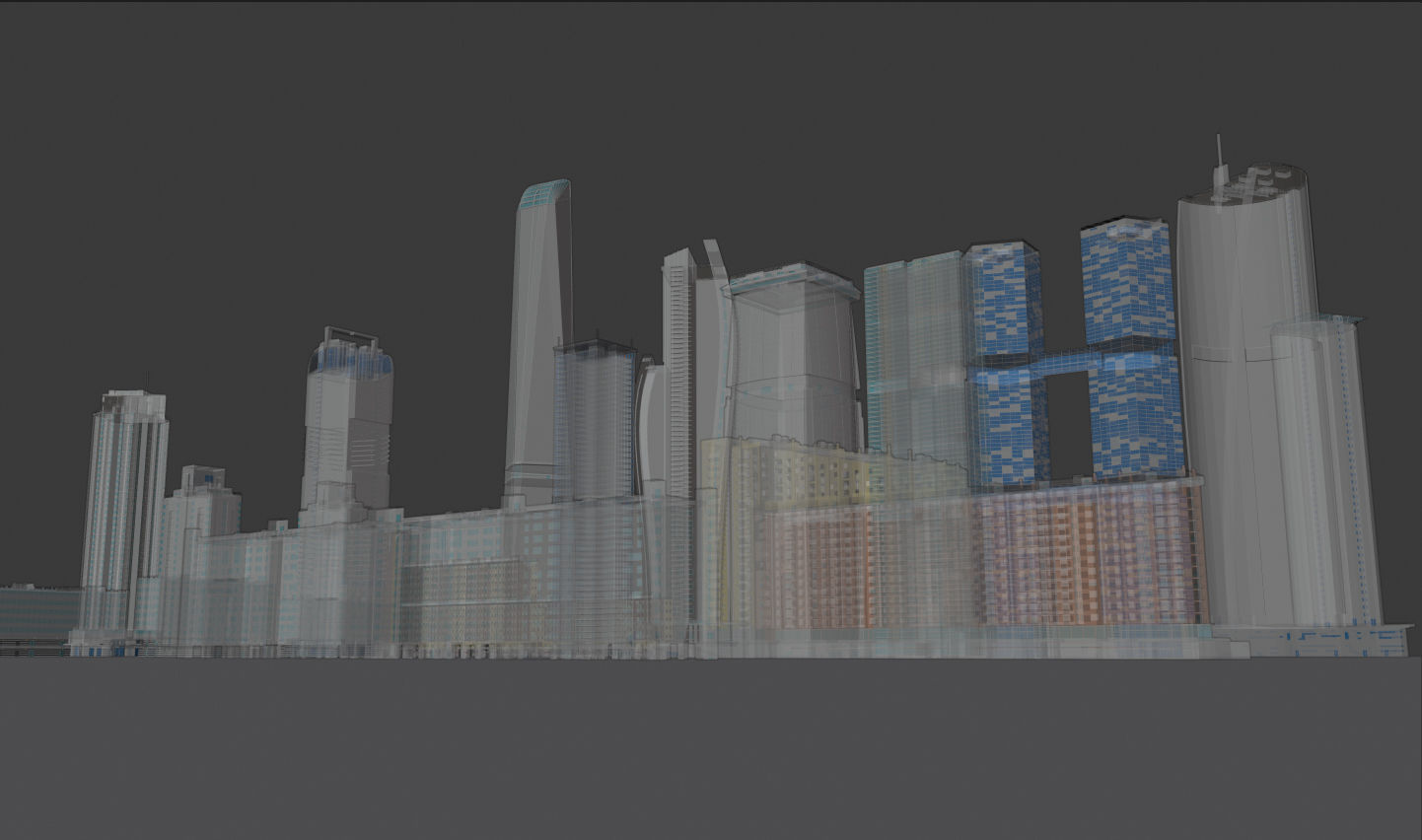Skyscrapers Pack 01 Low-poly 3D model_13