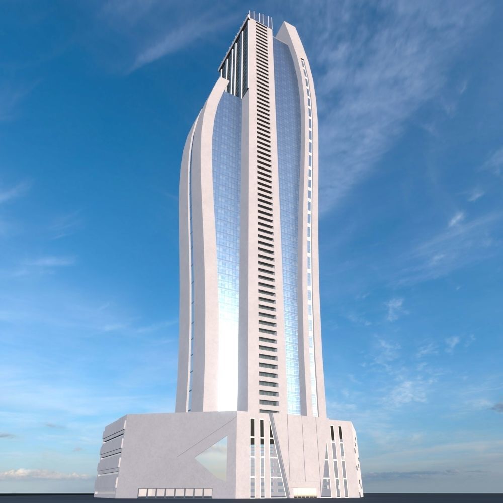Skyscrapers Pack 01 Low-poly 3D model_26