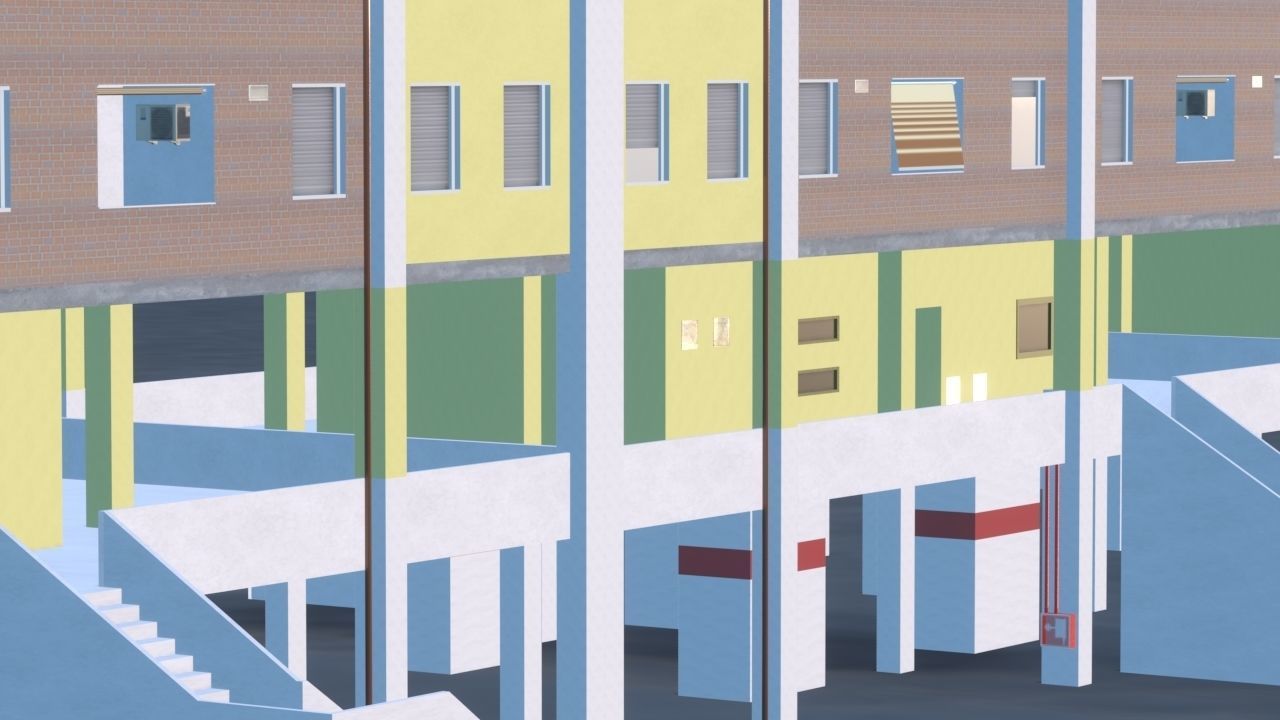 Skyscrapers Pack 01 Low-poly 3D model_17