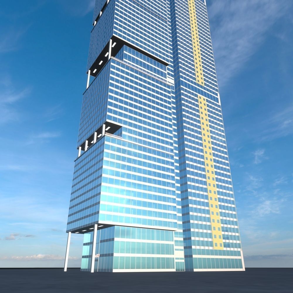 Skyscrapers Pack 01 Low-poly 3D model_24