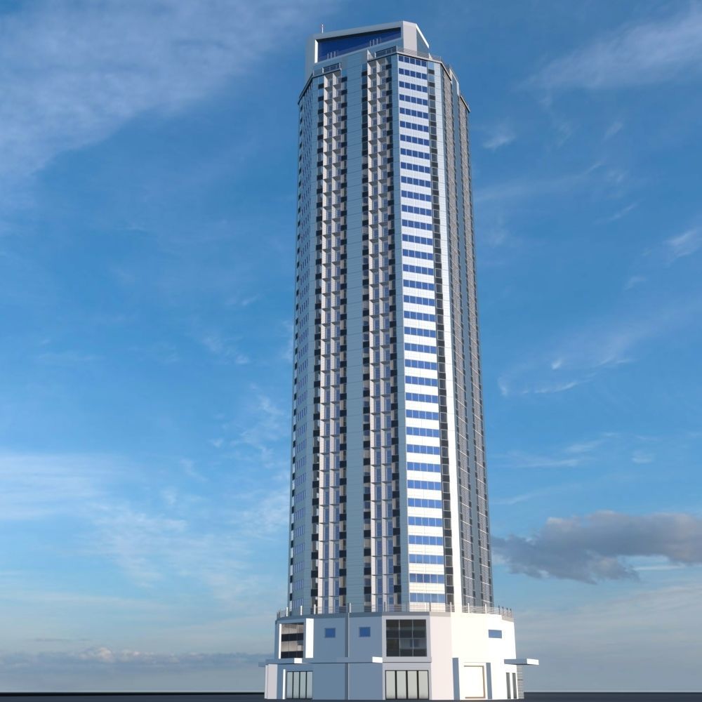 Skyscrapers Pack 01 Low-poly 3D model_20