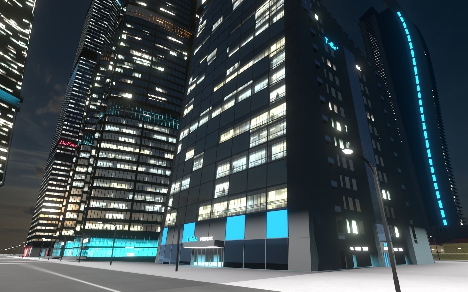 Skyscrapers Pack 01 Low-poly 3D model_31