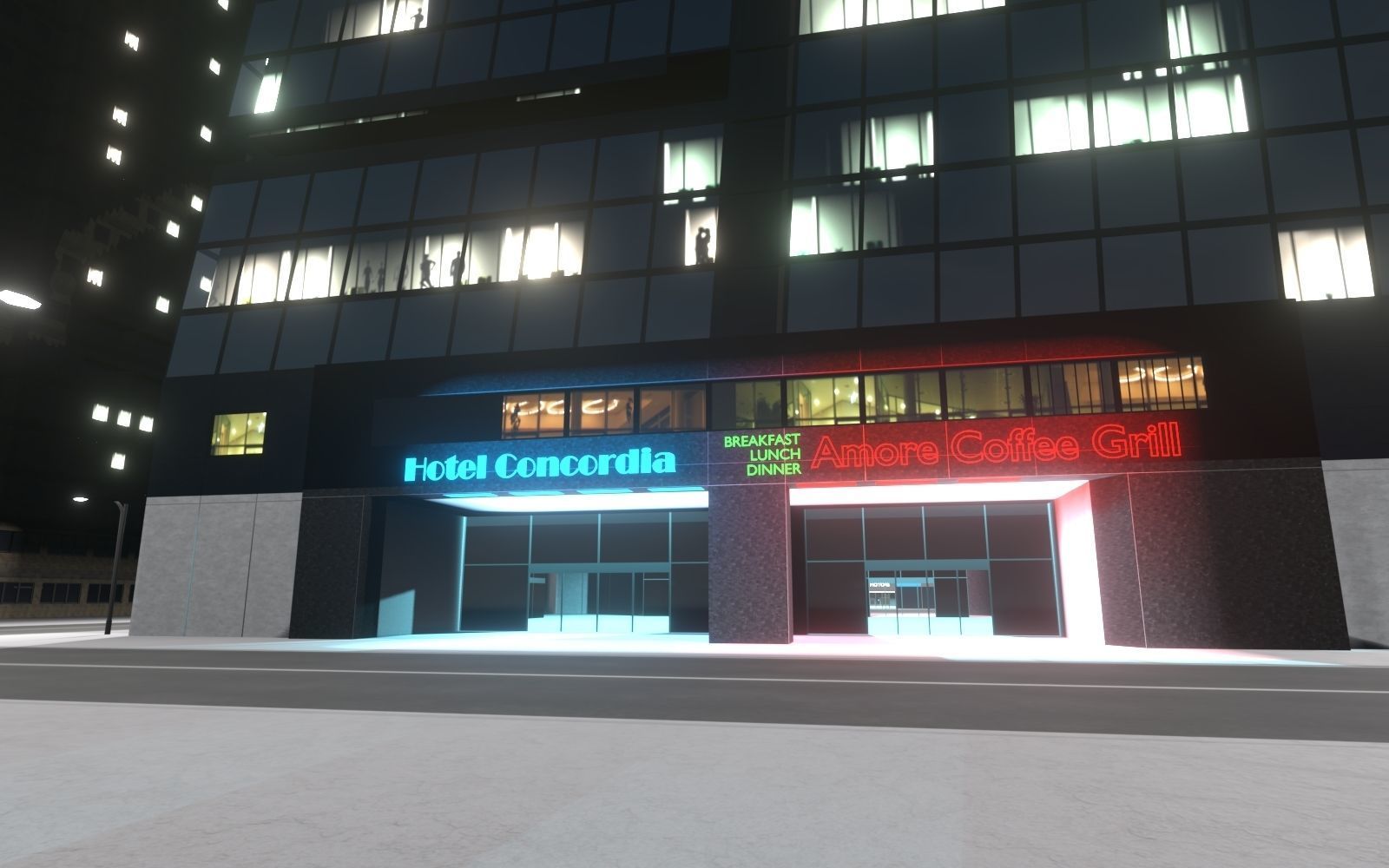 Skyscrapers Pack 01 Low-poly 3D model_4