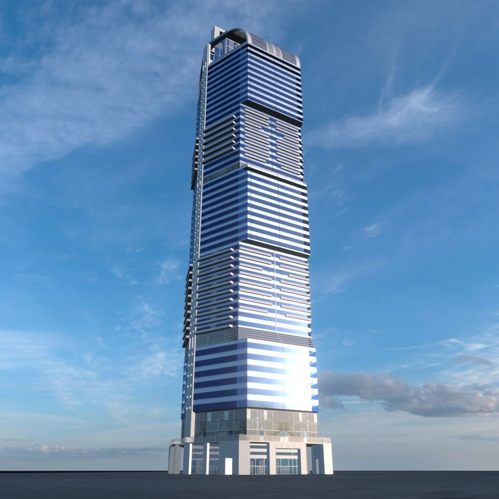 Skyscrapers Pack 01 Low-poly 3D model_21