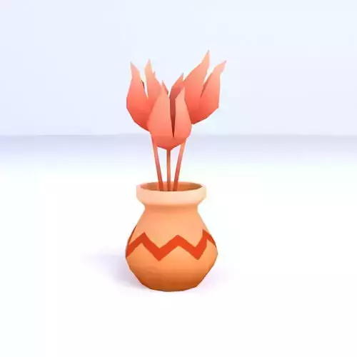 Cartoon Style Flower in Vase