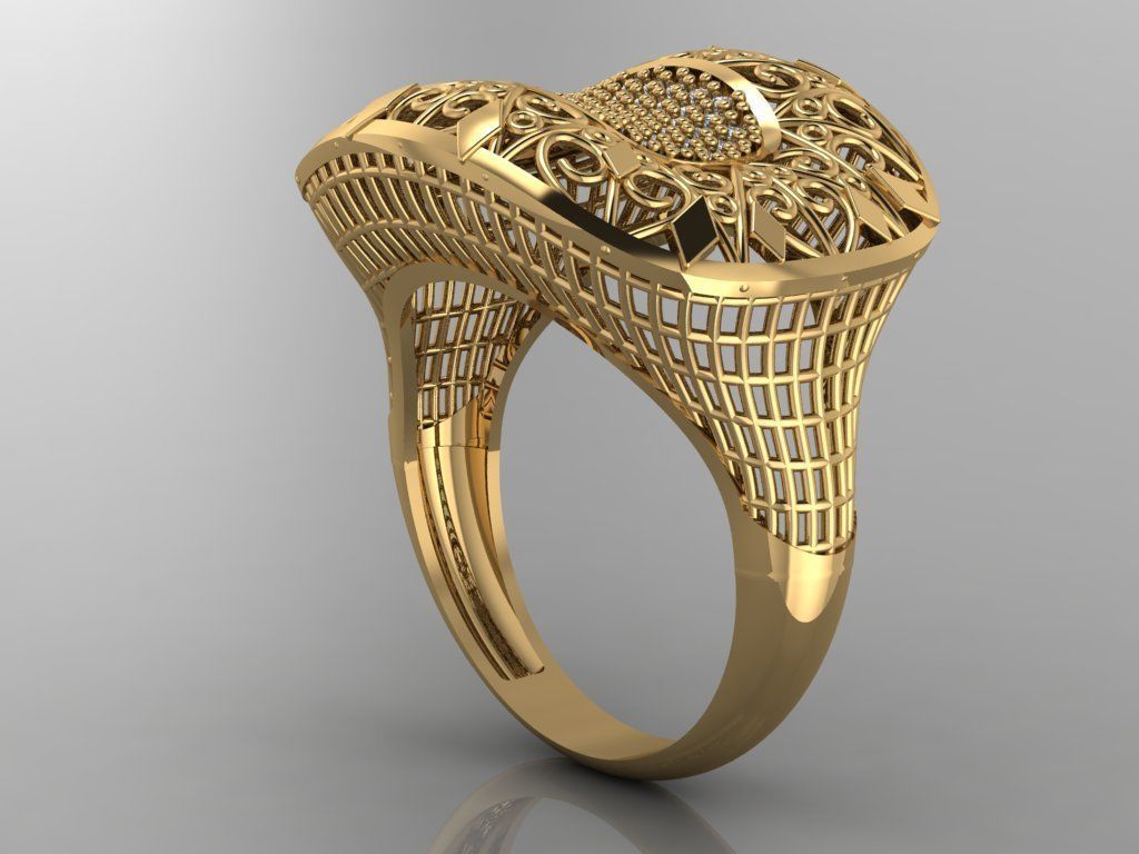 GC GOLD Y0085-  Diamond Ring 3D print model_3