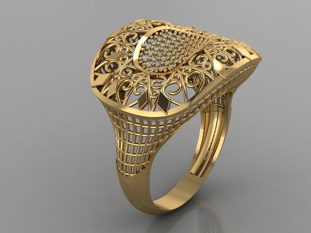 GC GOLD Y0085-  Diamond Ring 3D print model_2