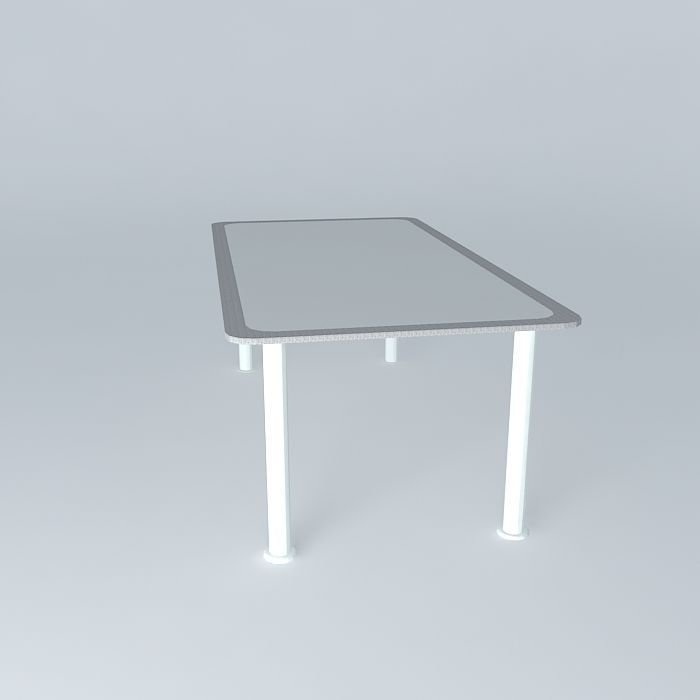 Glass table Free 3D model_2