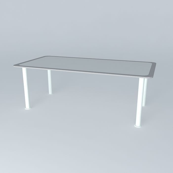 Glass table Free 3D model_1