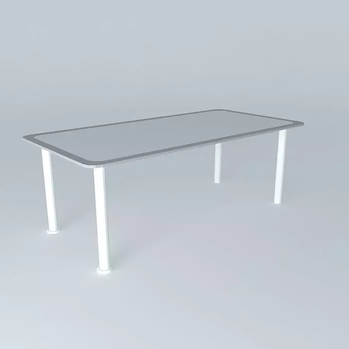 Glass table Free 3D model_0