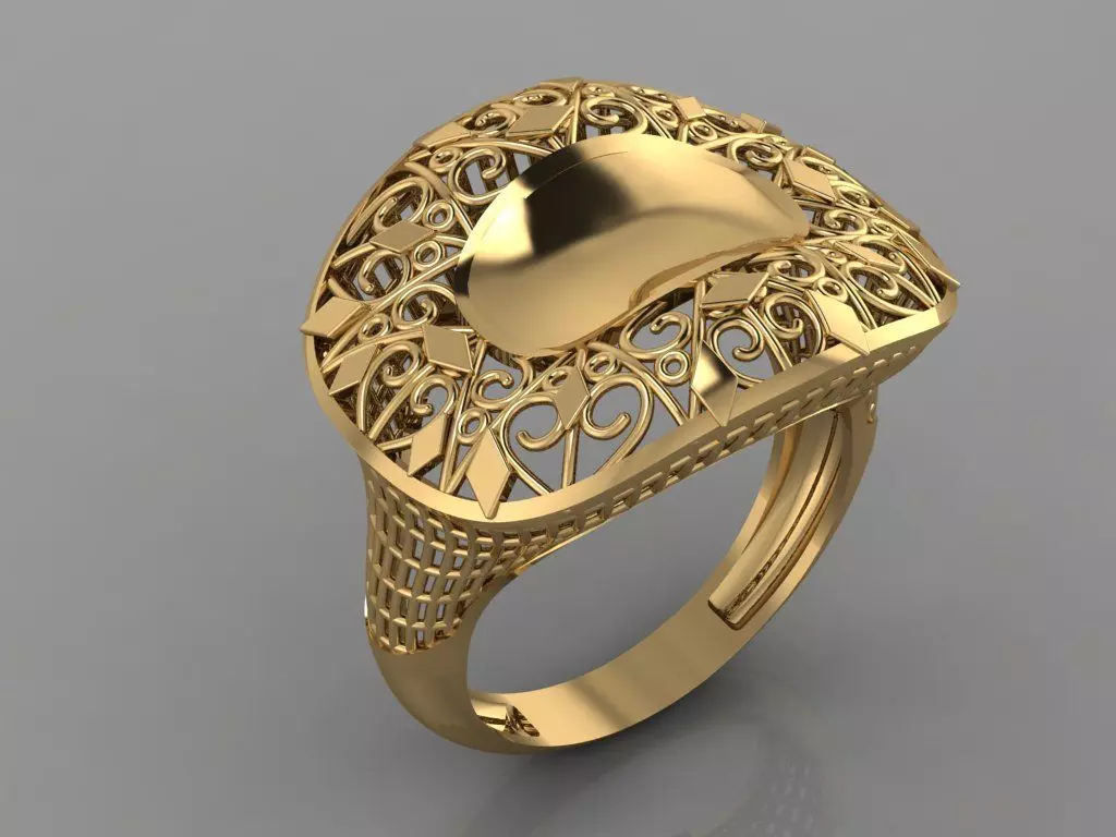 GC GOLD Y0086- Ring  3D print model_0