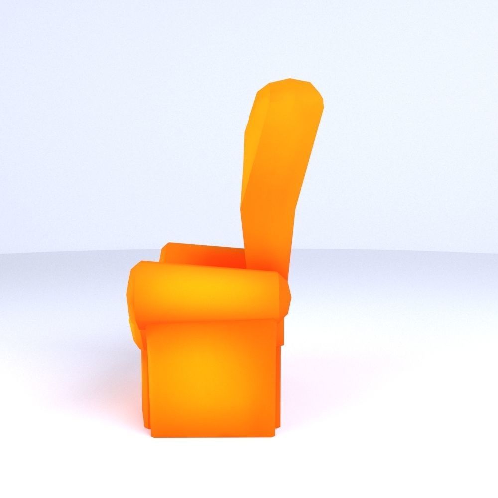 Cartoon Style Simple Sofa Low-poly 3D model_2